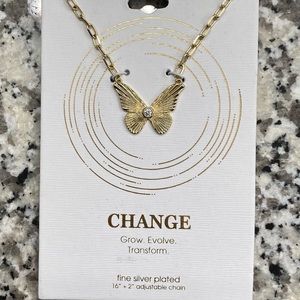 Gold plated sterling silver “Change” necklace